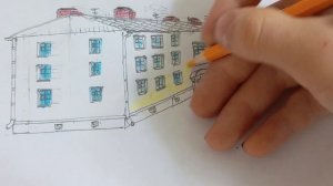 Как нарисовать город карандашами?