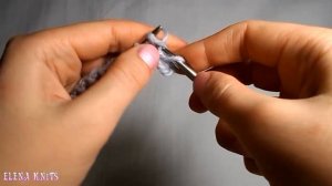 Вязание спицами. Двойная полая резинка.