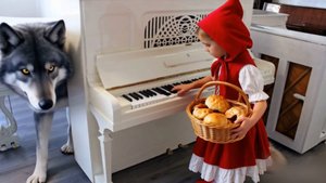 Steinway & Sons Белое пианино Стейнвей для Красной Шапочки