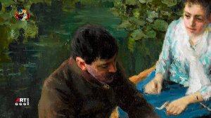 Коровин Константин. В лодке.