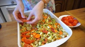 Запеканка овощная с овсянкой