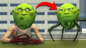 ЛИНГ ГЭНГ ДЫНЯ-ЗОМБИ ДЕВУШКА vs ГОРЯЧИЙ КОТЕЛ | СЕМЕЙКА МОНСТРОВ-МЕМОВ В GARRY'S MOD