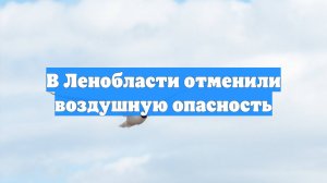 В Ленобласти отменили воздушную опасность
