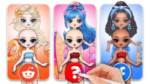 Пляжная мода в социальных сетях для принцесс Диснея против Божьей коровки! Модный макияж