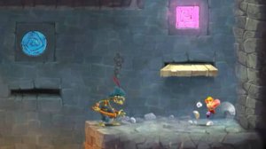 Прохождение игры Rayman Legends, 2 этап эпизода малютки в опасности, зловещий замок.