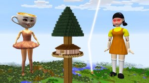 МАЙНКРАФТ НА МЕНЯ НАПАЛИ КУКЛА ИГРА В КАЛЬМАРА И БАЛЕРИНА КАППУЧИНО В MINECRAFT | Детский Ютуб