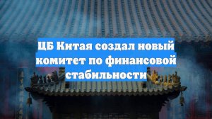 ЦБ Китая создал новый комитет по финансовой стабильности