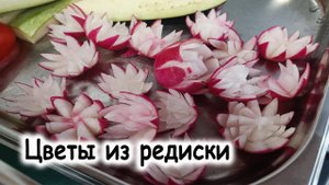 Цветы из редиса