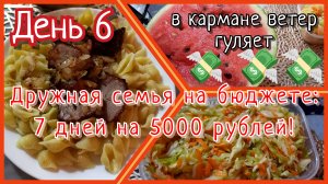 Дружная семья на бюджете//день 6