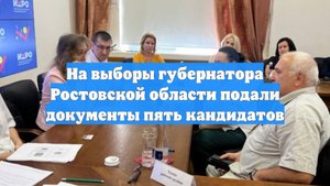 На выборы губернатора Ростовской области подали документы пять кандидатов