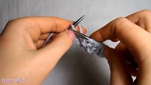 Вязание спицами . Жемчужная вязка.