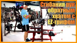 Сгибание рук обратным хватом с EZ-грифом