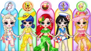 Принцессы Диснея и Среда в костюмах героев мультфильмов! Мода на бумажных кукол своими руками