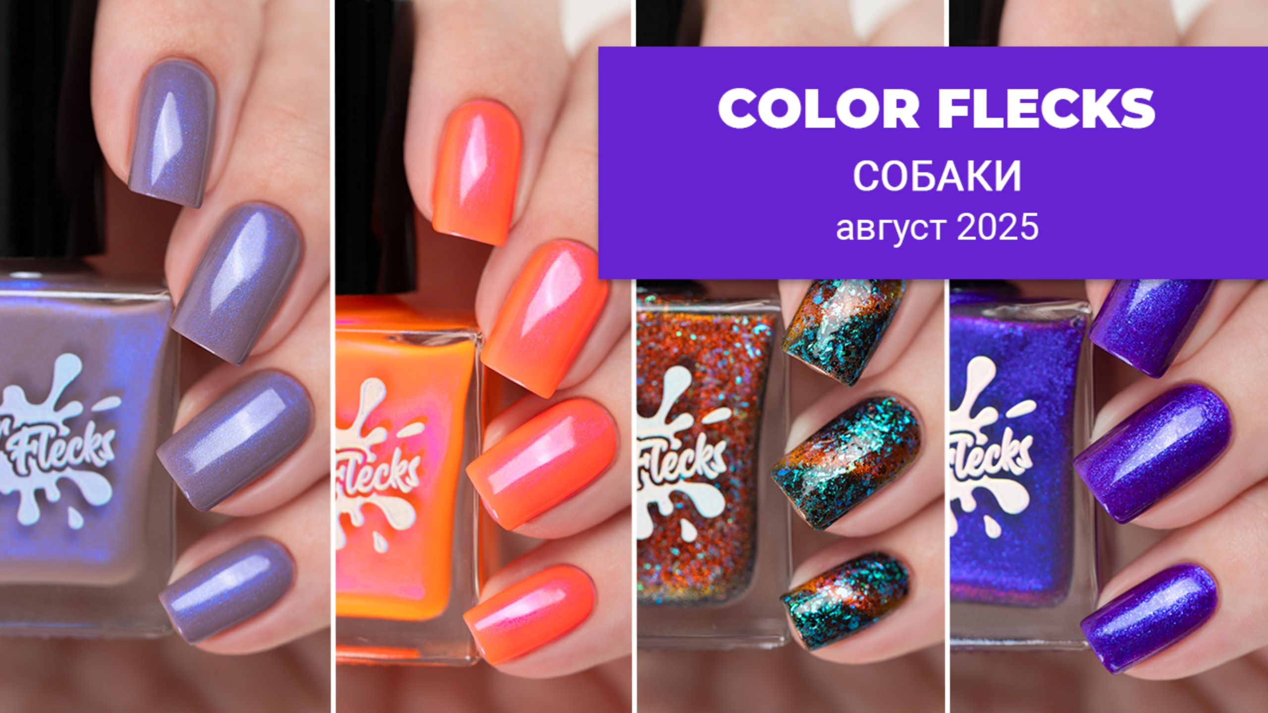 COLOR FLECKS август 2025 || коллекция обычных лаков для ногтей, посвященная СОБАЧКАМ смотреть онлайн
