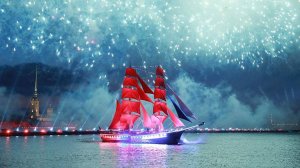 Фееричный салют на 'Алые паруса' в Санкт-Петербурге!