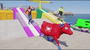 Яркие занимательные мультики для малышей. Разноцветные коровы.