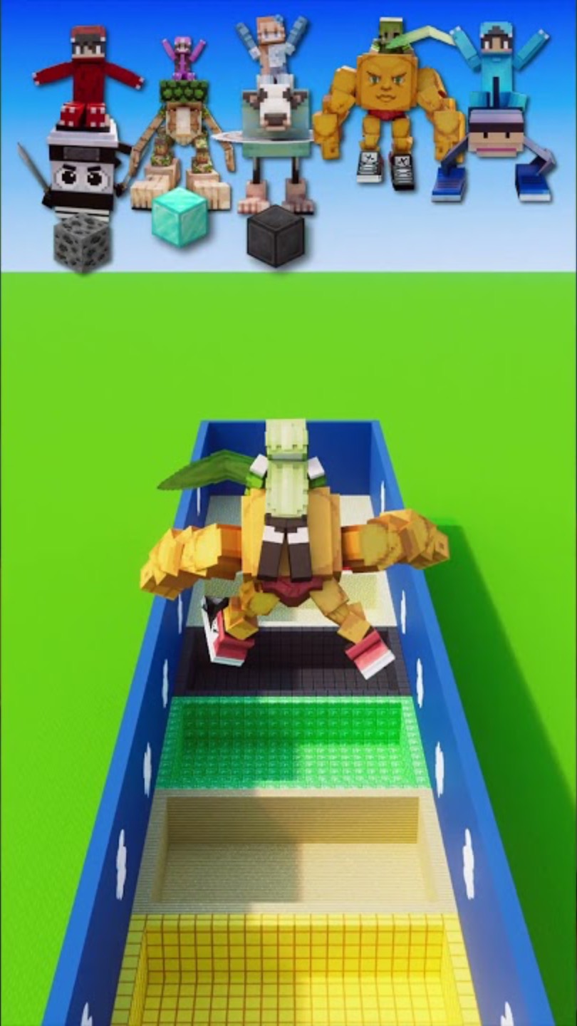 ИГРА В КАЛЬМАРА ЛЕТАЮЩИЙ ПРЫЖОК В МАЙНКРАФТ #майнкрафт #игравкальмара смотреть онлайн