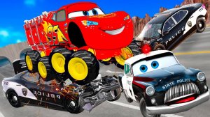 БОЛЬШОЙ ГРУЗОВИК ПРОТИВ шерифа и ПОЛИЦЕЙСКОГО ТАНКА