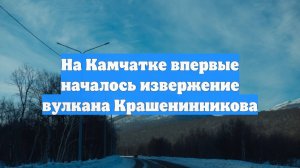 На Камчатке впервые началось извержение вулкана Крашенинникова