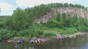 Сплав по р.Юрюзань 2020. Остановка у Идрисовской пещеры (4К)