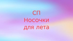 03-08-2025🧶СП Носочки для Лета🧦🧦Сезон 2🧶итоги🧶