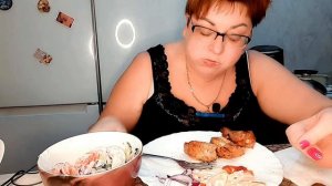 И все же я его приготовила😉/Почти что шашлычек/Мукбанг ⏱ 00:12:13