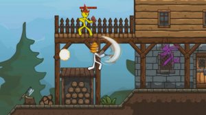 Стикмен драки с топором. Играем в весёлую игру