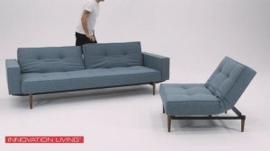 Mebelmoscow.ru Innovation: Splitback Chrome: диван 3 местный раскладной (голубой) 5260719