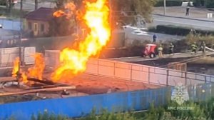 Ликвидация пожара на газораспределительной подстанции в Кургане