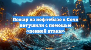 Пожар на нефтебазе в Сочи потушили с помощью «пенной атаки»