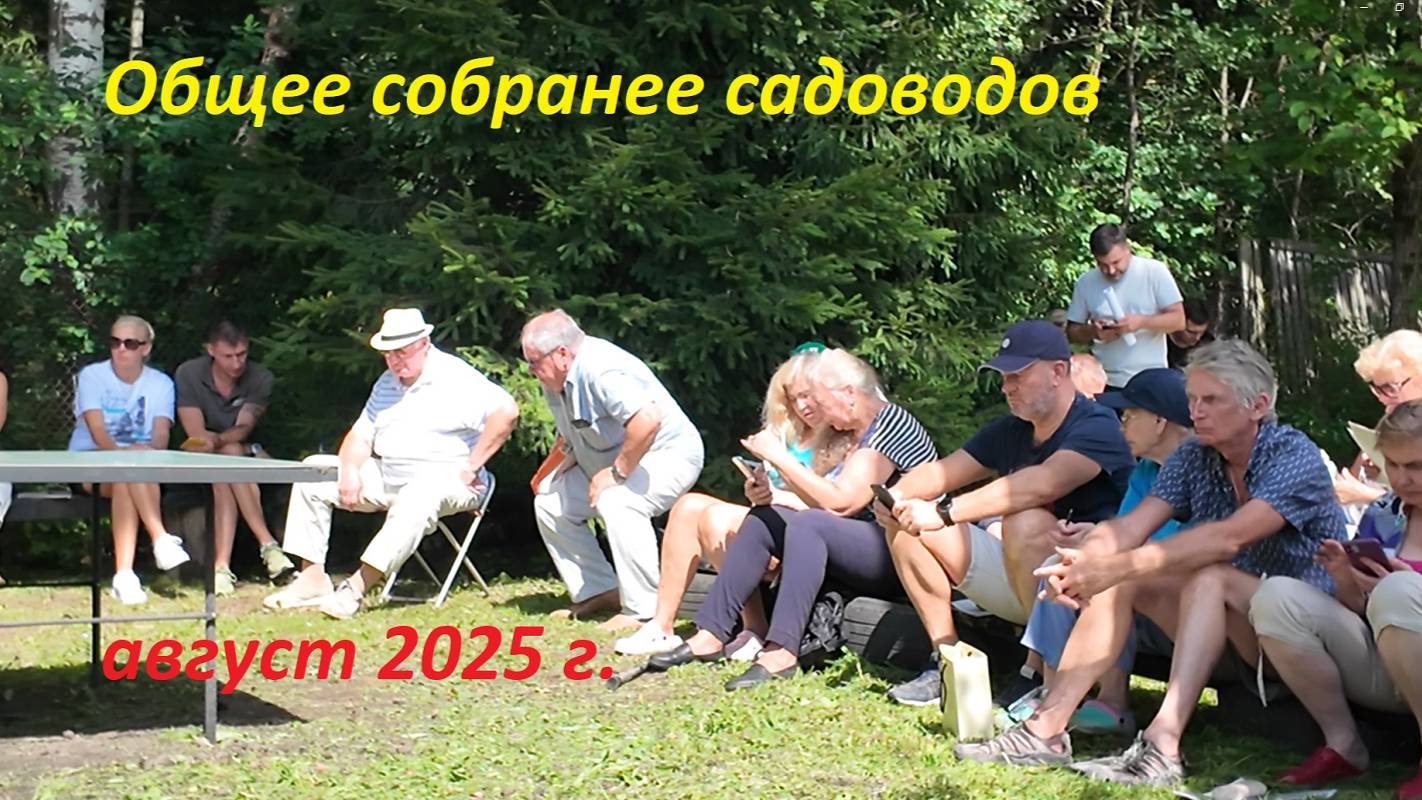 Общее собрание садоводов 03.08.2025г