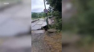 Смерч обрушился на поселок Агой в Краснодарском крае