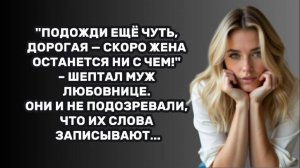 "ПОДОЖДИ ЕЩЁ ЧУТЬ, ДОРОГАЯ — СКОРО ЖЕНА ОСТАНЕТСЯ НИ С ЧЕМ!" – ШЕПТАЛ МУЖ ЛЮБОВНИЦЕ. ОНИ И НЕ