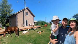 Жизнь в селе. Строим мечту в лесу. Делаем полы в каркасном доме. Меняем ламинат на линолеум