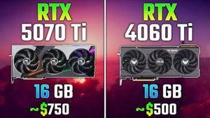 RTX 5070 Ti vs RTX 4060 Ti | Test in 7 Games