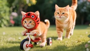 Котики спасают зайку💕