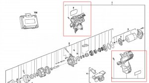 Оригинальный Корпус 200074017 для ремонта аккумуляторной дрели-шуруповерта AEG BS 12C2