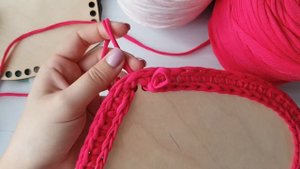 Корзина из трикотажной пряжи