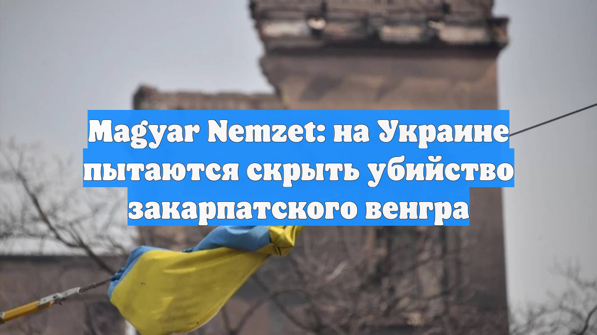 Magyar Nemzet: на Украине пытаются скрыть убийство закарпатского венгра