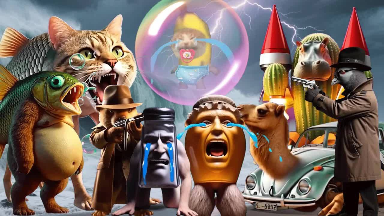 BRAINROT: БАНАНОВЫЙ КОТ 🍌🐱 МЕМ И BRAINROT 🍯🧂 | Официальная Анимация (Часть 3) смотреть онлайн