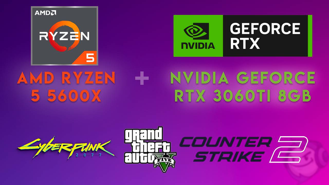 AMD Ryzen 5 5600X + NVIDIA GeForce RTX 3060 Ti 8GB Тесты в играх смотреть онлайн