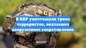 В КБР уничтожили троих террористов, оказавших вооруженное сопротивление