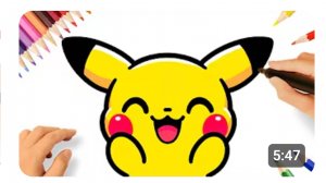 КАК НАРИСОВАТЬ ОБАЯТЕЛЬНОГО МИЛЕЙШЕГО ПИКАЧУ ОЧЕНЬ ЛЕГКО ⚡💓