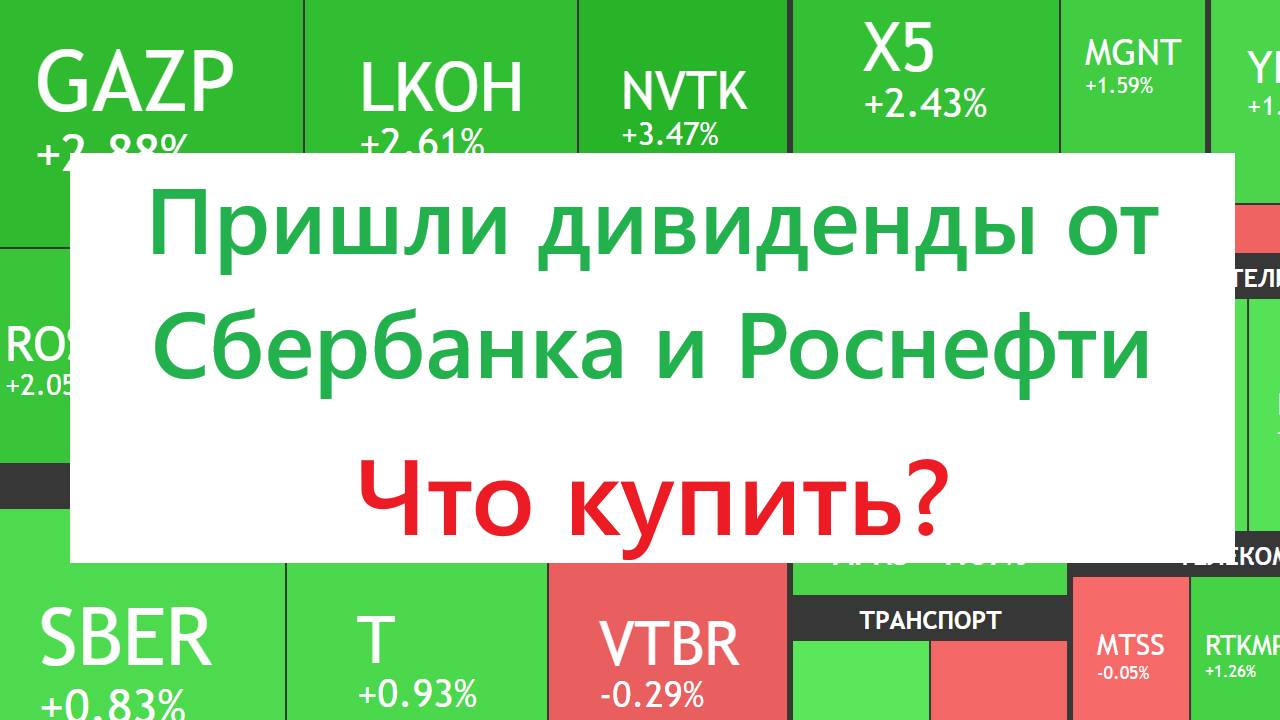 4 августа ► Пришли дивиденды Сбера и Роснефти - что купить / Новости, отчеты ► ЧТО С АКЦИЯМИ СЕГОДНЯ смотреть онлайн