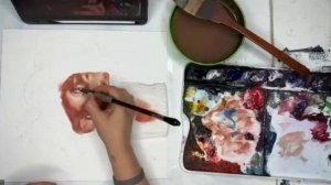 Иванова Анна. Демонстрация акварельной техники. Язык английский.