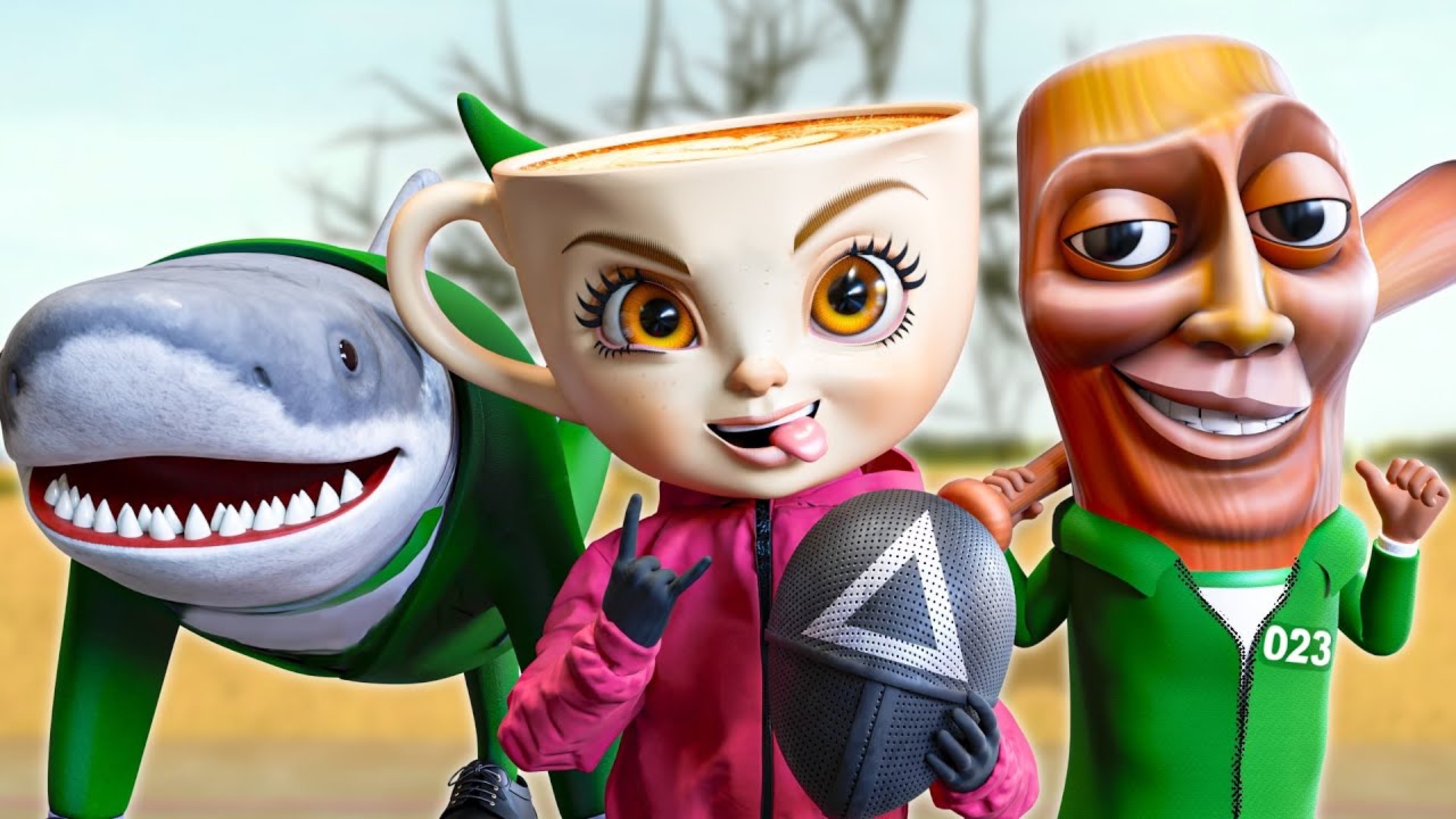 МУЛЬТИК ИГРА В КАЛЬМАРА БАЛЕРИНО КАПУЧИНО И ТУН ТУН САХУР В SQUID GAME | Детский Ютуб смотреть онлайн