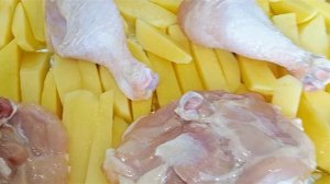 Вкусный ужин на даче l Курица с Картошкой в духовке