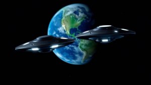 НЛО - летит на орбите планеты Земля.
