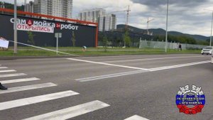 Авария с велосипедистом в Красноярске