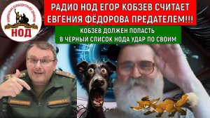 Евгения Федорова Радио НОД Егор Кобзев назвали предателем! Кобзев предал своего вождя!
